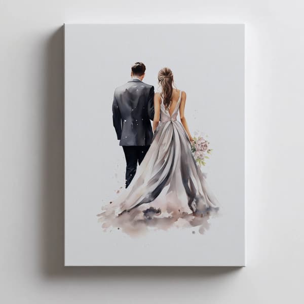 Walking Towards Love Walking Towards Love, 70x100 cm, mørkebrun træramme, 230 gsm mat papir