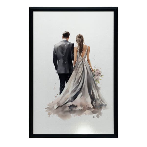 Walking Towards Love Walking Towards Love, 70x100 cm, mørkebrun træramme, 230 gsm mat papir
