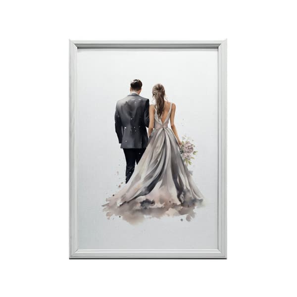 Walking Towards Love Walking Towards Love, 70x100 cm, mørkebrun træramme, 230 gsm mat papir