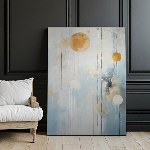 Golden Minimalism Golden Minimalism, 60x90 cm, sort aluminiumsramme, 230 gsm mat papir