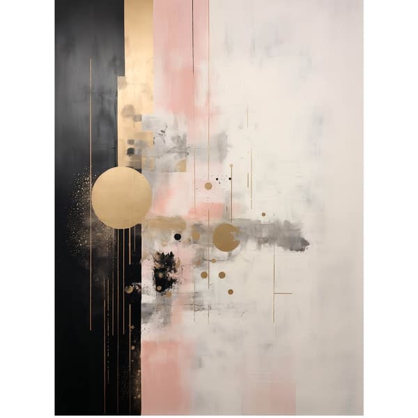 Minimalistisk harmoni af farver Minimalistisk harmoni af farver, 50x70 cm, guld aluminiumsramme, 230 gsm mat papir