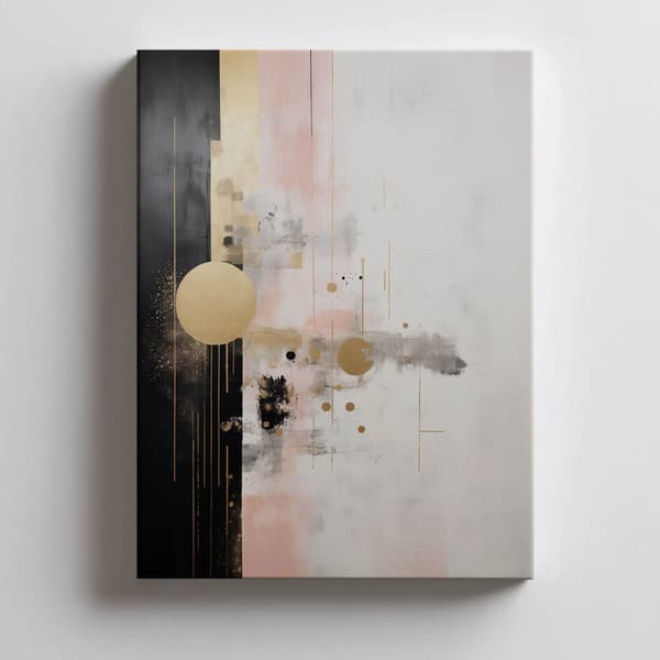 Minimalistisk harmoni af farver Minimalistisk harmoni af farver, 50x70 cm, guld aluminiumsramme, 230 gsm mat papir
