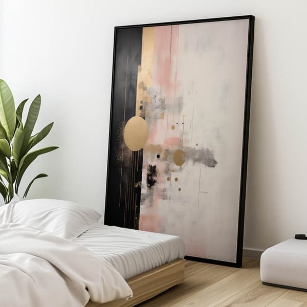 Minimalistisk harmoni af farver Minimalistisk harmoni af farver, 50x70 cm, guld aluminiumsramme, 230 gsm mat papir