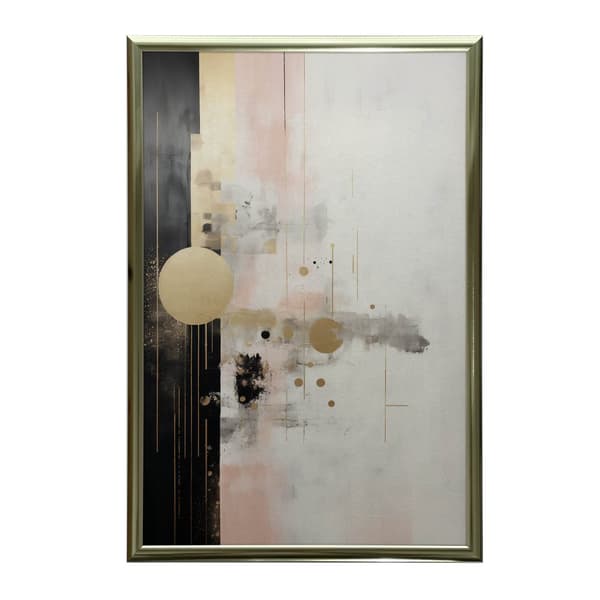 Minimalistisk harmoni af farver Minimalistisk harmoni af farver, 50x70 cm, guld aluminiumsramme, 230 gsm mat papir