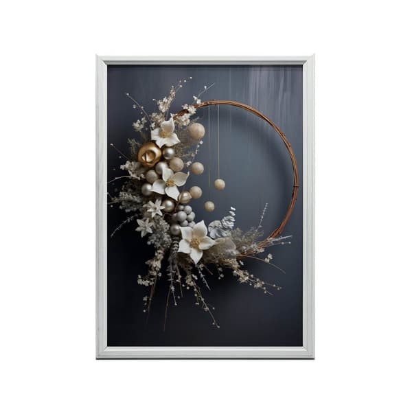Magic Christmas Wreath Magic Christmas Wreath, 50x70 cm, sort aluminiumsramme, 230 gsm mat papir
