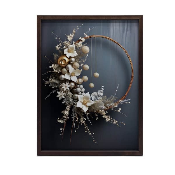 Magic Christmas Wreath Magic Christmas Wreath, 50x70 cm, sort aluminiumsramme, 230 gsm mat papir