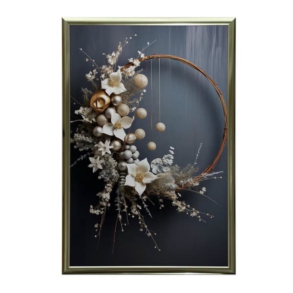 Magisk julekrans Magisk julekrans, 70x100 cm, guld aluminiumsramme, 230 gsm mat papir