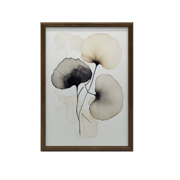 Ginkgo Poetry: Three Leaves Ginkgo Poetry: Three Leaves, 50x70 cm, oinramad, premiumduk på bårram
