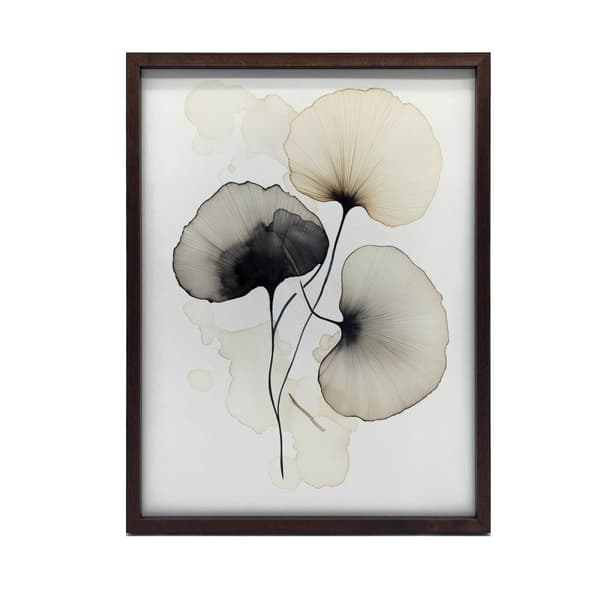 Ginkgo Poetry: Three Leaves Ginkgo Poetry: Three Leaves, 50x70 cm, oinramad, premiumduk på bårram