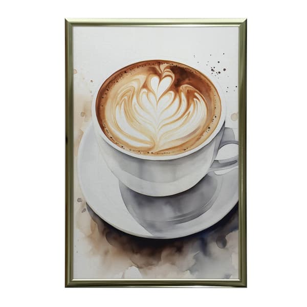 Kaffe i elegant stil Kaffe i elegant stil, 70x100 cm, lys egetræsramme, 230 gsm mat papir
