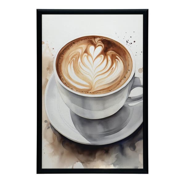 Kaffe i elegant stil Kaffe i elegant stil, 70x100 cm, lys egetræsramme, 230 gsm mat papir