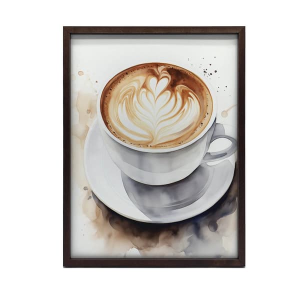 Kaffe i elegant stil Kaffe i elegant stil, 70x100 cm, lys egetræsramme, 230 gsm mat papir
