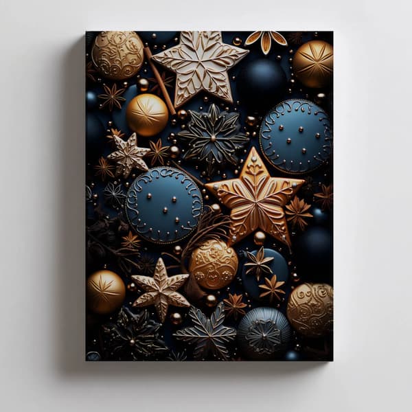The Beauty of Christmas Gingerbreads The Beauty of Christmas Gingerbreads, 70x100 cm, mørkebrun træramme, 230 gsm mat papir