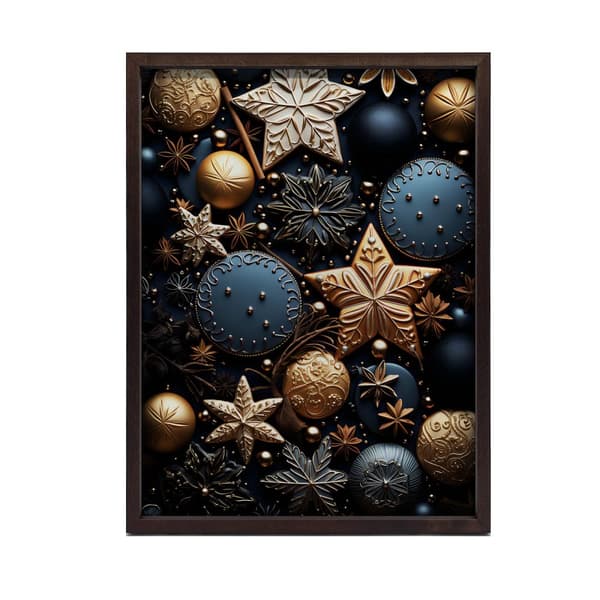 The Beauty of Christmas Gingerbreads The Beauty of Christmas Gingerbreads, 70x100 cm, mørkebrun træramme, 230 gsm mat papir