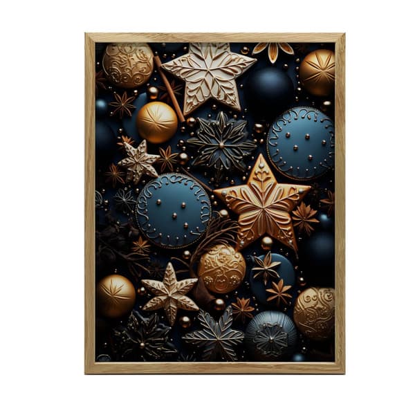 The Beauty of Christmas Gingerbreads The Beauty of Christmas Gingerbreads, 70x100 cm, mørkebrun træramme, 230 gsm mat papir