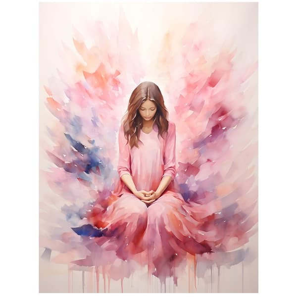 Delicate Shades of Peace Delicate Shades of Peace, 60x90 cm, guld aluminiumram, 230 gsm matt papper
