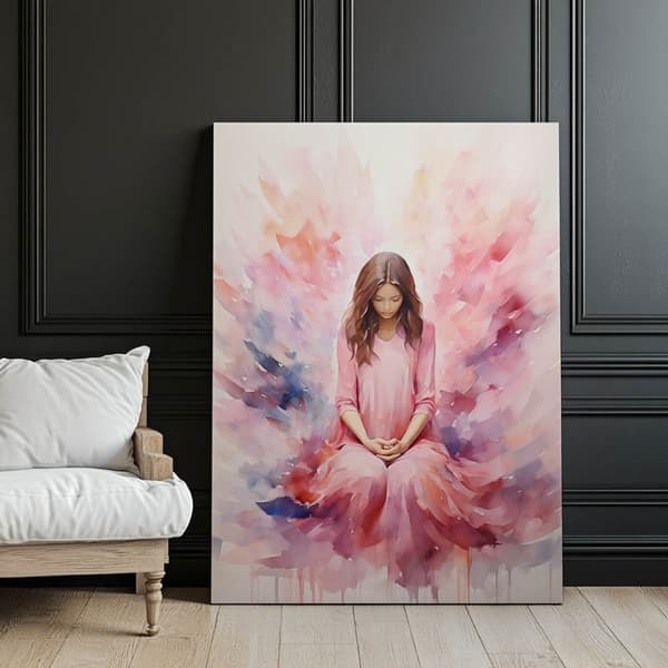 Delicate Shades of Peace Delicate Shades of Peace, 60x90 cm, guld aluminiumram, 230 gsm matt papper