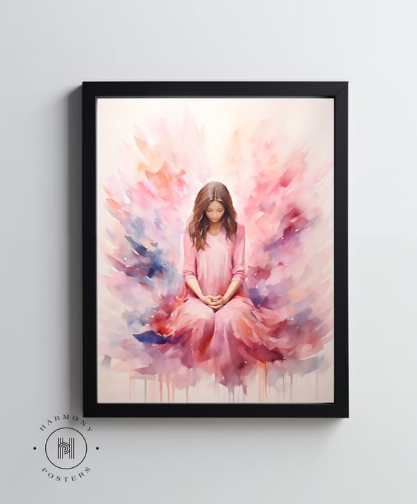 Delicate Shades of Peace Delicate Shades of Peace, 60x90 cm, guld aluminiumram, 230 gsm matt papper
