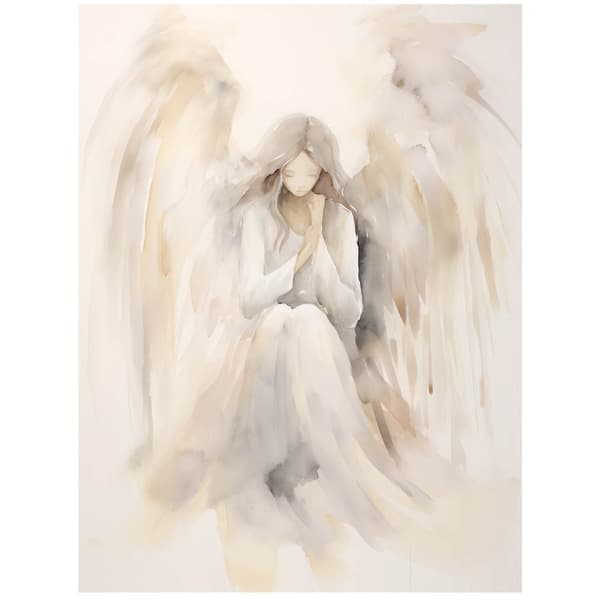 Fredens engel Fredens engel, 50x70 cm, lys egetræsramme, 230 gsm mat papir