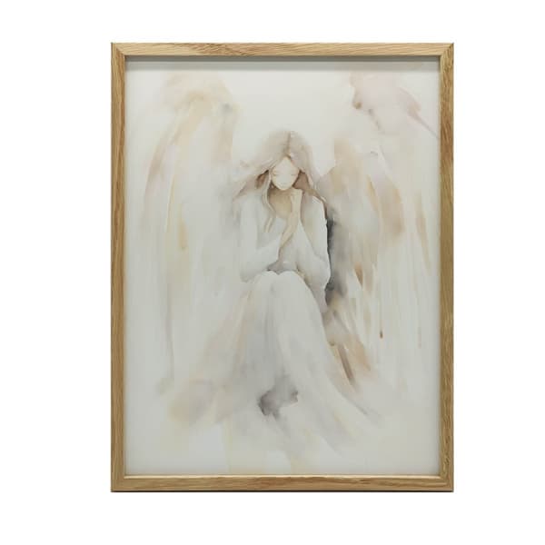Fredens engel Fredens engel, 50x70 cm, lys egetræsramme, 230 gsm mat papir
