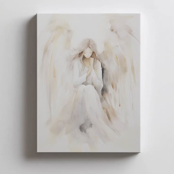 Fredens engel Fredens engel, 50x70 cm, uindrammet, premium lærred på båre