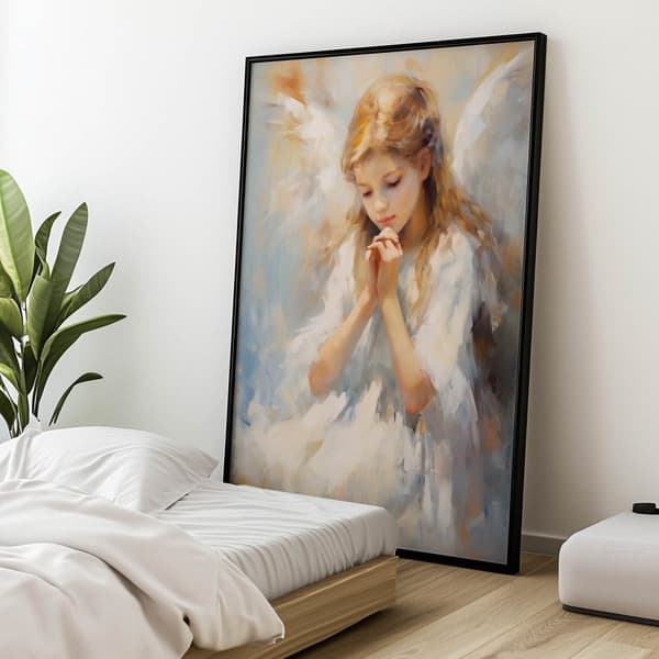 Charming Heavenly Guardian Charming Heavenly Guardian, 60x90 cm, guld aluminiumsramme, 230 gsm mat papir