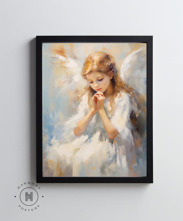 Charming Heavenly Guardian Charming Heavenly Guardian, 60x90 cm, guld aluminiumsramme, 230 gsm mat papir
