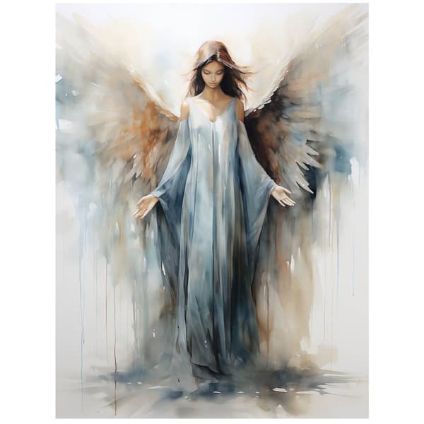 Spiritual Charm of the Blue Angel Spiritual Charm of the Blue Angel, 70x100 cm, lys egetræsramme, 230 gsm mat papir