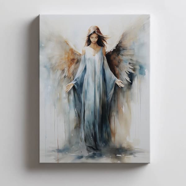 Spiritual Charm of the Blue Angel Spiritual Charm of the Blue Angel, 70x100 cm, lys egetræsramme, 230 gsm mat papir