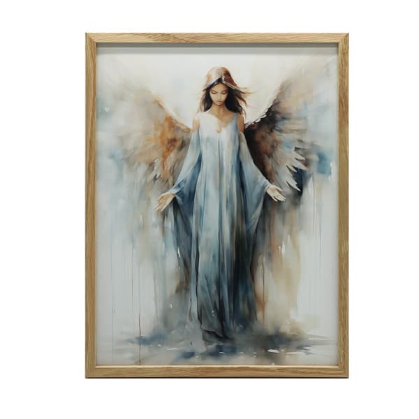 Spiritual Charm of the Blue Angel Spiritual Charm of the Blue Angel, 70x100 cm, lys egetræsramme, 230 gsm mat papir