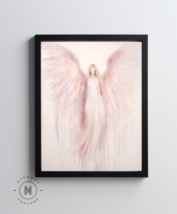 Angelic Beauty in Pink Angelic Beauty in Pink, 30x40 cm, vit träram, 230 gsm matt papper