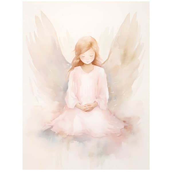 Heavenly Guardian Heavenly Guardian, 30x40 cm, sort aluminiumsramme, 230 gsm mat papir