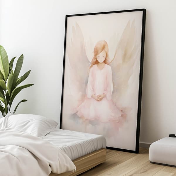 Heavenly Guardian Heavenly Guardian, 30x40 cm, sort aluminiumsramme, 230 gsm mat papir