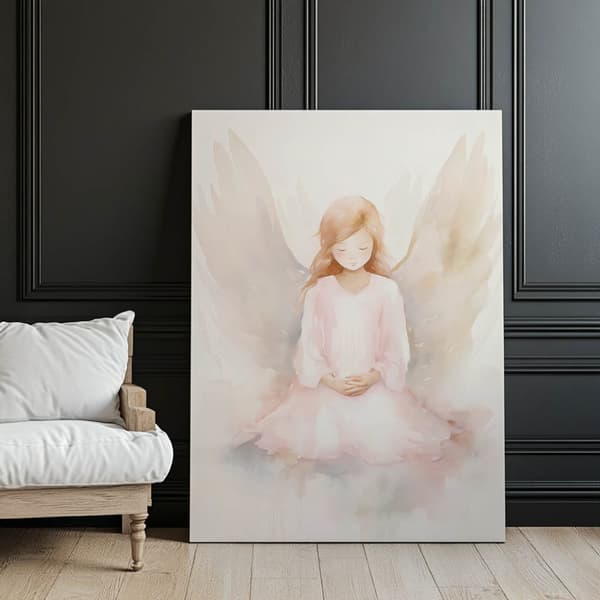 Heavenly Guardian Heavenly Guardian, 30x40 cm, sort aluminiumsramme, 230 gsm mat papir
