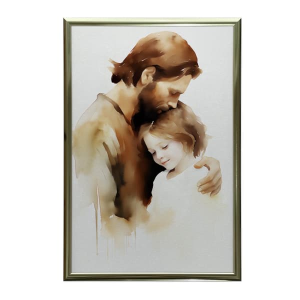 Safe Arms - Jesus with Little Boy Safe Arms - Jesus with Little Boy, 30x40 cm, uindrammet, 230 gsm mat papir