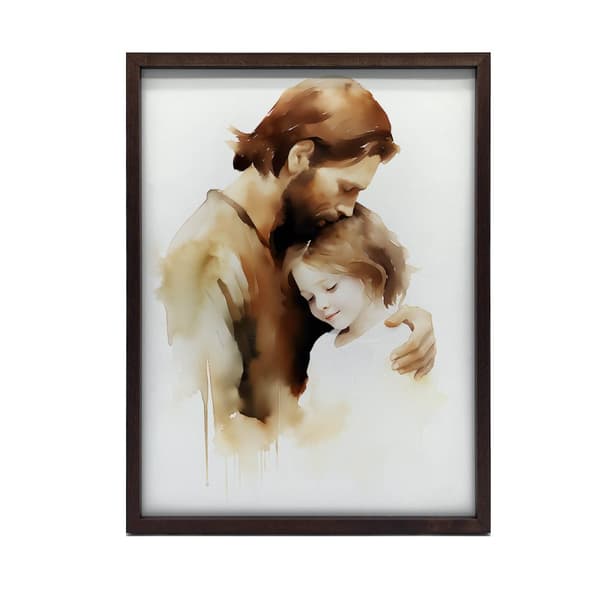 Safe Arms - Jesus with Little Boy Safe Arms - Jesus with Little Boy, 30x40 cm, uindrammet, 230 gsm mat papir