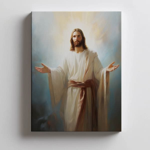 Light of Hope - Jesus Light of Hope - Jesus, 30x40 cm, mørkebrun træramme, 230 gsm mat papir