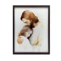 Miniatyrbild 2 av 10: Embraces of Hope - Jesus kramar en tjej Embraces of Hope - Jesus kramar en tjej, 70x100 cm, mörkbrun träram, 230 gsm matt papper