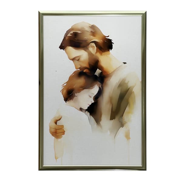 Divine Love - Jesus Hugging a Boy Divine Love - Jesus Hugging a Boy, 70x100 cm, uindrammet, 230 gsm mat papir