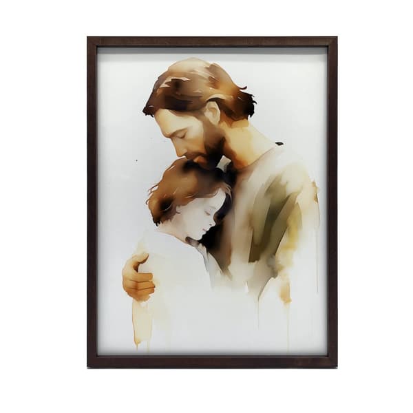 Divine Love - Jesus Hugging a Boy Divine Love - Jesus Hugging a Boy, 60x90 cm, guld aluminiumram, 230 gsm matt papper