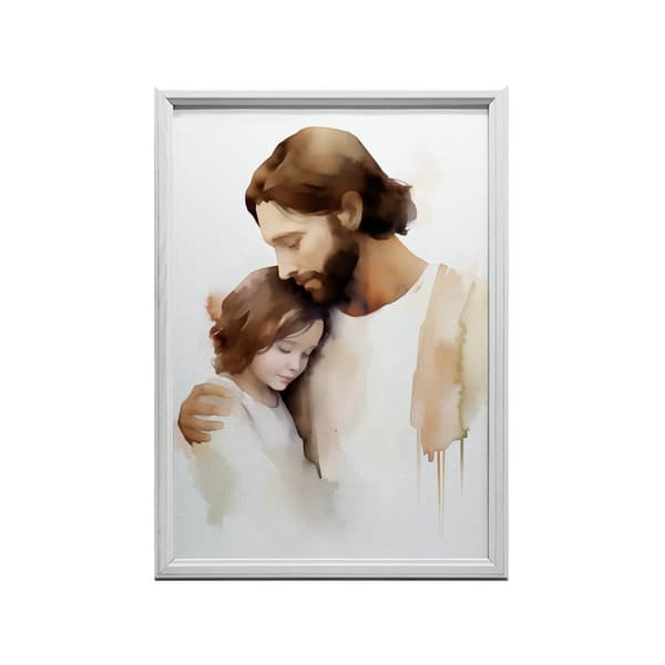 Jesus' Care Jesus' Care, 70x100 cm, uindrammet, premium lærred på båre