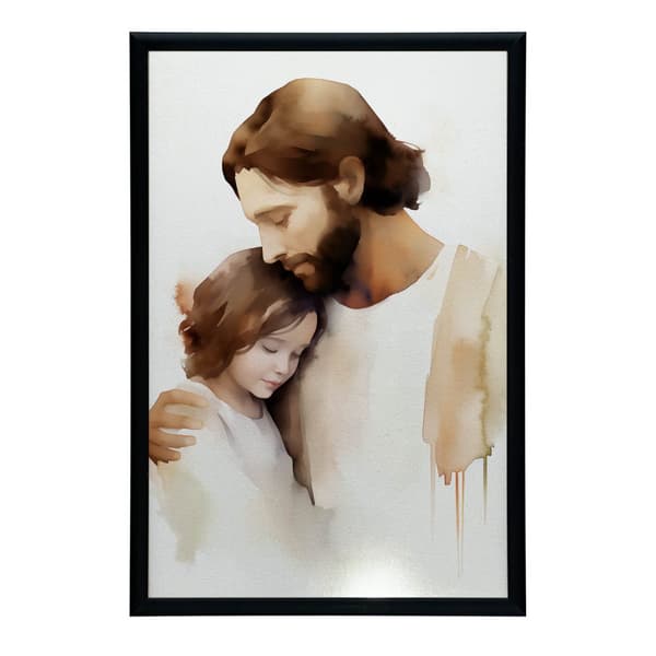 Jesus' Care Jesus' Care, 70x100 cm, uindrammet, premium lærred på båre