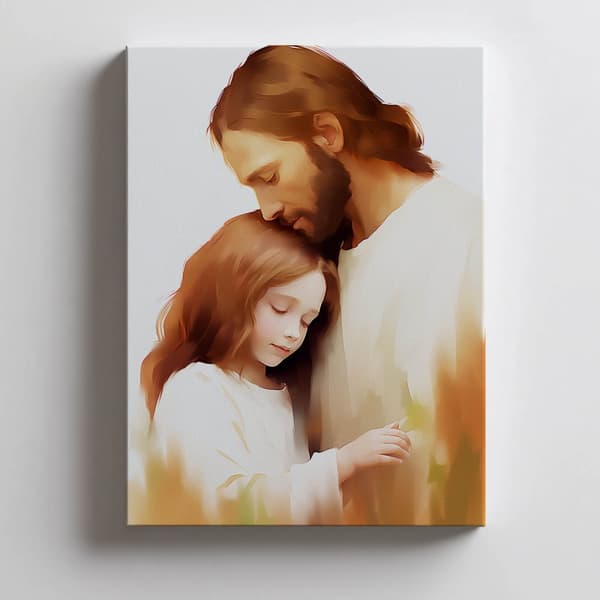 Embraces of Love - Jesus and the Girl Embraces of Love - Jesus and the Girl, 70x100 cm, ljus ekträram, 230 gsm matt papper