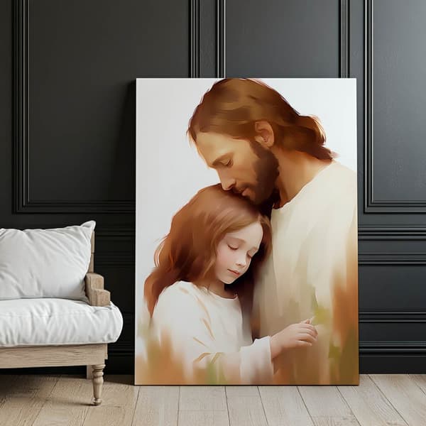 Embraces of Love - Jesus and the Girl Embraces of Love - Jesus and the Girl, 70x100 cm, ljus ekträram, 230 gsm matt papper