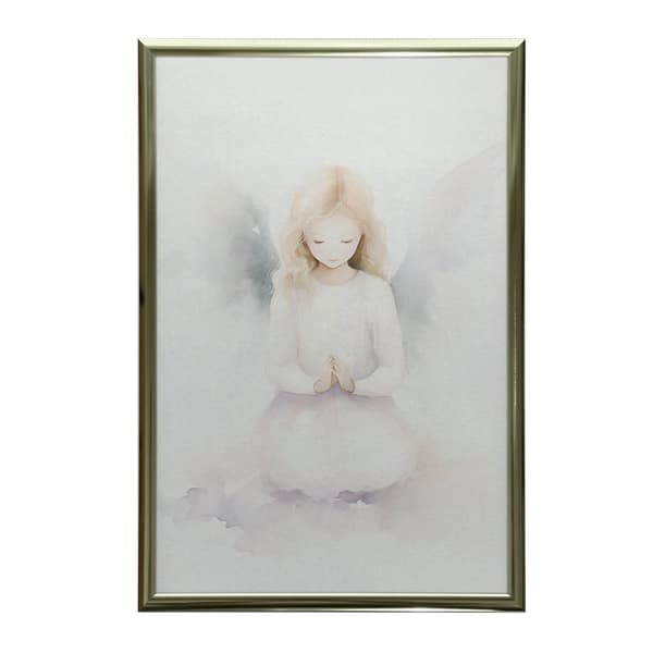 Heavenly Angel Smile Heavenly Angel Smile, 50x70 cm, mørkebrun træramme, 230 gsm mat papir