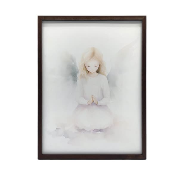 Heavenly Angel Smile Heavenly Angel Smile, 50x70 cm, mørkebrun træramme, 230 gsm mat papir