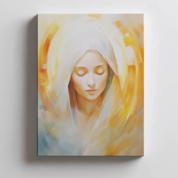 Divine Presence of the Mother - Mary Divine Presence of the Mother - Mary, 70x100 cm, uindrammet, premium lærred på båre