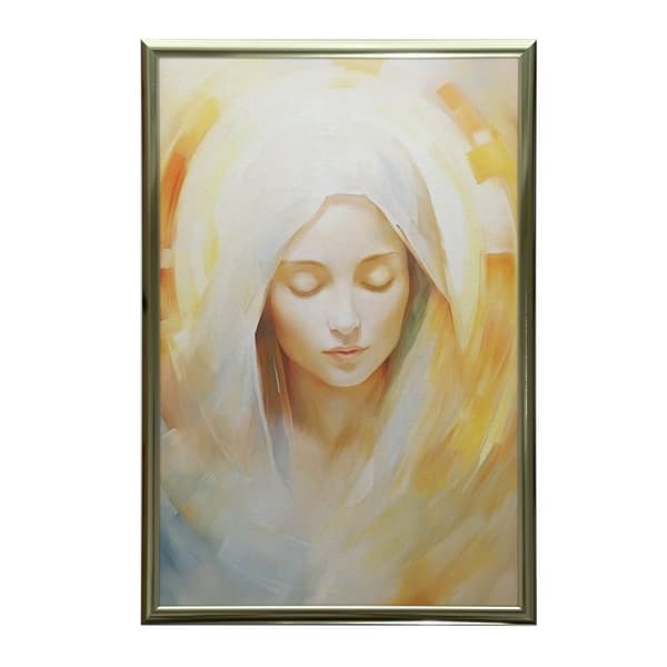 Divine Presence of the Mother - Mary Divine Presence of the Mother - Mary, 70x100 cm, uindrammet, premium lærred på båre