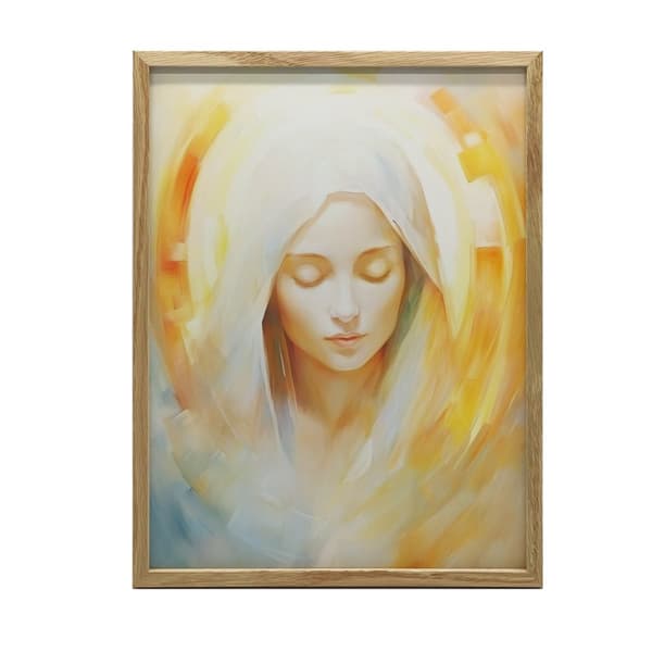 Divine Presence of the Mother - Mary Divine Presence of the Mother - Mary, 70x100 cm, uindrammet, premium lærred på båre