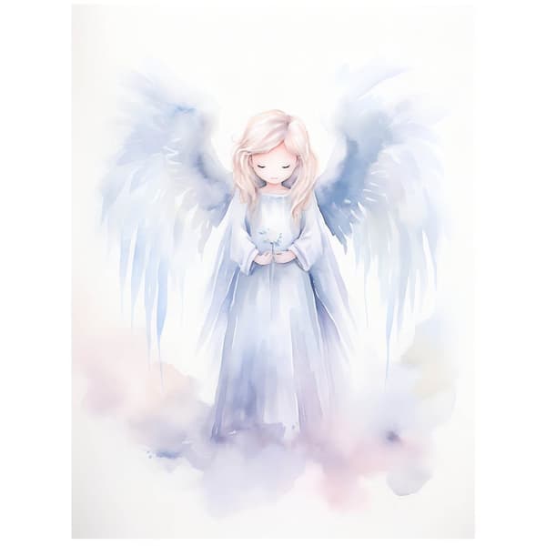 Joy of an Angel Joy of an Angel, 70x100 cm, mørkebrun træramme, 230 gsm mat papir
